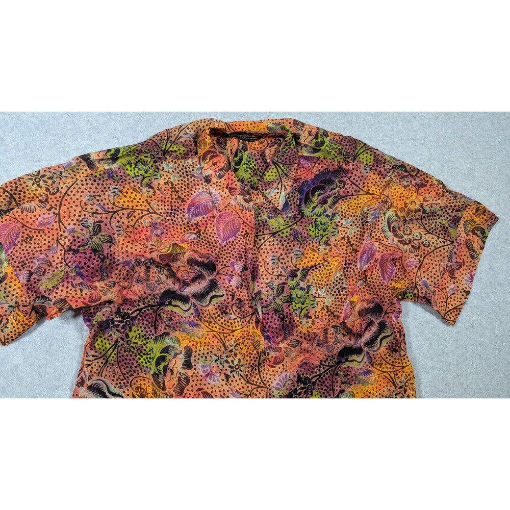 Peruvian Connection Multicolor Button Down Shirt … - image 2